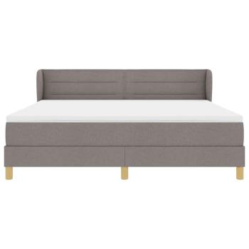 ARDEBO.de - Boxspringbett mit Matratze Taupe 180 x 200 cm Stoff