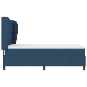 Boxspringbett mit Matratze mit Kopfteil Blau 160 x 200 cm Stoff