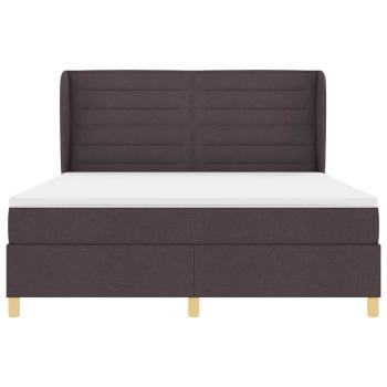 Boxspringbett mit Matratze Dunkelgrau 90x190 cm Dunkelbraun