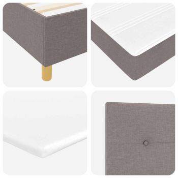 Boxspringbett mit Matratze Dunkelgrau 90x190 cm Taupe Stoff