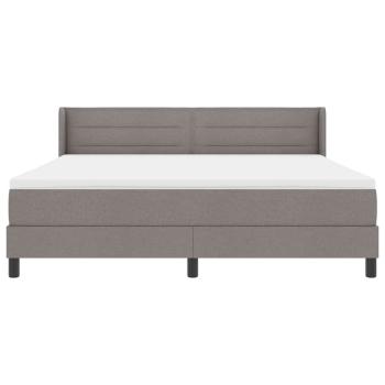 Boxspringbett mit Matratze Taupe 200 x 180 cm Polyester