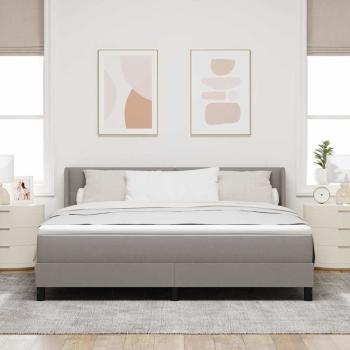 Boxspringbett mit Matratze Taupe 200 x 180 cm Polyester