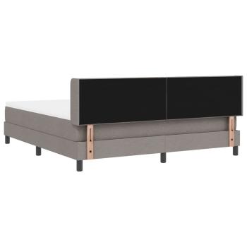 Boxspringbett mit Matratze Taupe 200 x 180 cm Polyester