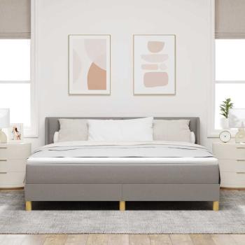 Boxspringbett mit Matratze Taupe 180 x 200 cm Stoff
