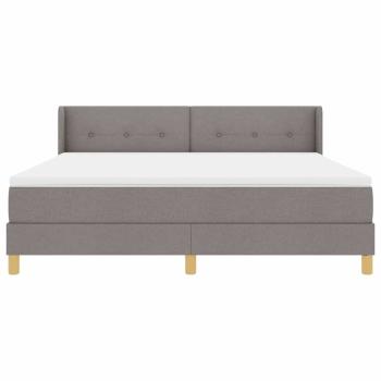 Boxspringbett mit Matratze Taupe 180 x 200 cm Stoff