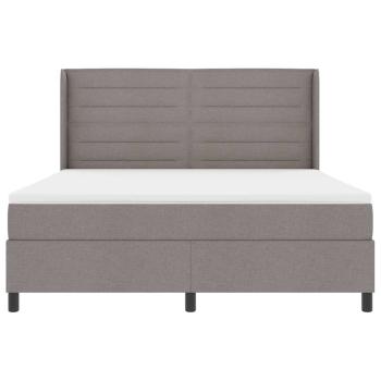 Boxspringbett mit Matratze Taupe 180 x 200 cm Stoff