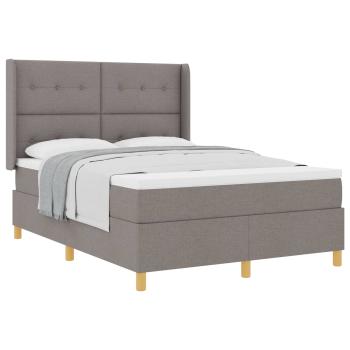 Boxspringbett mit Matratze Taupe 160 x 200 cm Stoff
