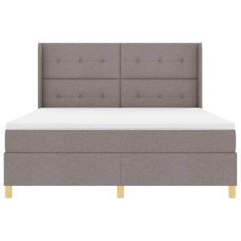 Boxspringbett mit Matratze Taupe 180 x 200 cm Stoff