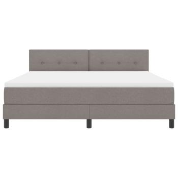 Boxspringbett mit Matratze mit LED Taupe 180 x 200 cm Stoff