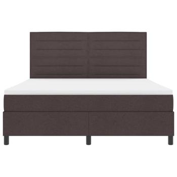 Boxspringbett mit Matratze Dunkelbraun 180 x 200 cm Stoff