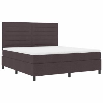 Boxspringbett mit Matratze Dunkelbraun 180 x 200 cm Stoff