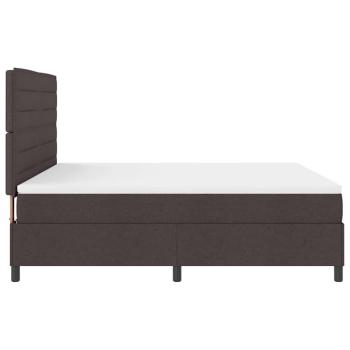 Boxspringbett mit Matratze Dunkelbraun 180 x 200 cm Stoff