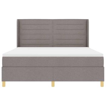 Boxspringbett mit Matratze Taupe 140 x 200 cm Stoff