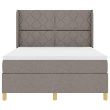 Boxspringbett mit Matratze Taupe 160 x 200 cm Stoff