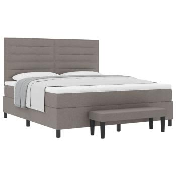 Boxspringbett mit Matratze Taupe 180 x 200 cm Stoff