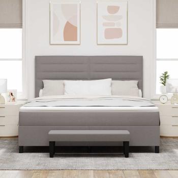 Boxspringbett mit Matratze Taupe 180 x 200 cm Stoff