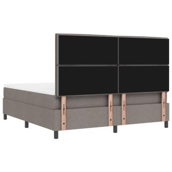 Boxspringbett mit Matratze Taupe 180 x 200 cm Stoff