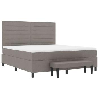 Boxspringbett mit Matratze Taupe 180 x 200 cm Stoff