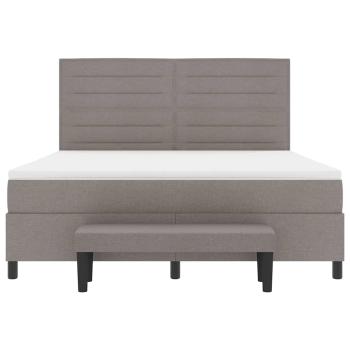 Boxspringbett mit Matratze Taupe 180 x 200 cm Stoff