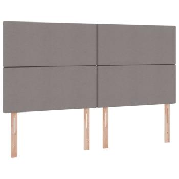 Aufbewahrungsbett mit Matratze Taupe 160 x 200 cm Polyester