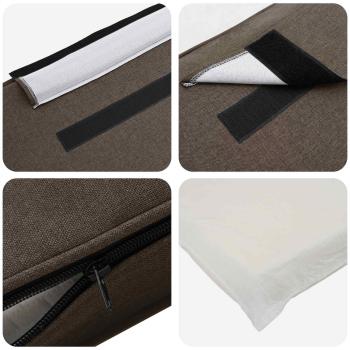 ARDEBO.de - Gepolstertes Kopfteil mit Kopfteil Braun und Taupe 150 cm