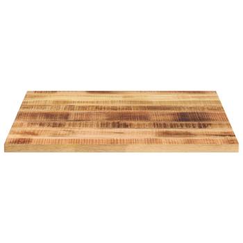 Tischplatte 90x90x3,8 cm Quadratisch Raues Massivholz Mango