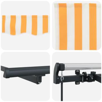 Einziehbare Markise Gelb 250 x 200 cm Stoff