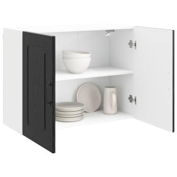 Küchenschrank Kalmar Schwarz Eichen-Optik 80 x 31 x 60 cm