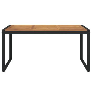 ARDEBO.de - Gartentisch mit Beinen in U-Form 160x80x75 cm Massivholz Akazie
