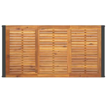 Gartentisch mit Beinen in U-Form 160x80x75 cm Massivholz Akazie