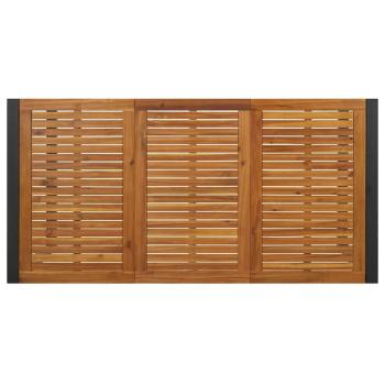 Garten Essgruppe 7 pcs Schwarz und Braun Poly-Rattan