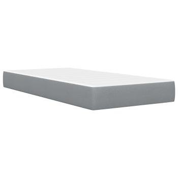 Bettgestell mit Matratze Hellgrau 100 x 200 cm Polyester