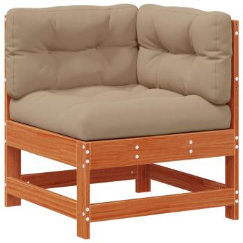 Garten-Lounge-Set 8 pcs Wachsbrown und Taupe