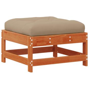 Garten-Lounge-Set 8 pcs Wachsbrown und Taupe