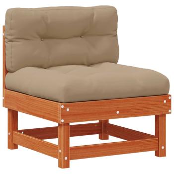 Garten-Lounge-Set 13 pcs Wachsbrown und Taupe