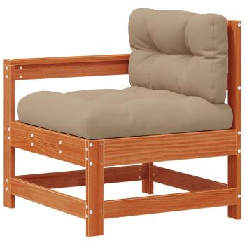 Garten-Lounge-Set 5 pcs Wachsbrown und Taupe