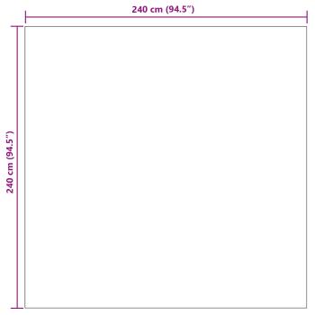 Bereichsteppiche Quadratisch HUARTE Grün 240 x 240 cm Polyester