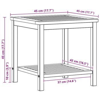 Beistelltisch Öl-Natur 45 x 45 x 45 cm Massivholz Akazie