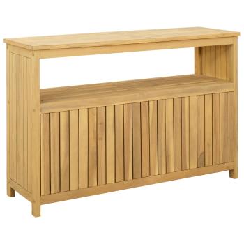 Gartenkonsole Tisch Helles Akazienholz 110 x 35 x 75 cm
