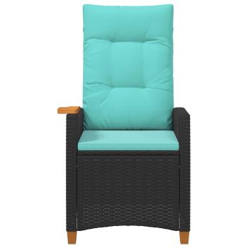 Liegestuhl mit Teeteller 62 x 64 x 112 cm Poly-Rattan