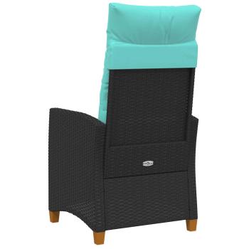 Liegestuhl mit Teeteller 62 x 64 x 112 cm Poly-Rattan