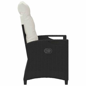 Gartenstuhl 2 pcs Schwarz und Creme 56 x 60 x 112 cm