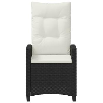 Gartenstuhl 2 stk. Schwarz und Creme Stahl und Polyester