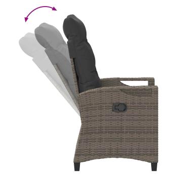 Gartenstuhl 2 pcs Grau und Dunkelgrau 56 x 60 x 112 cm