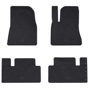 ARDEBO.de - Autofußmatte 4 pcs Schwarz geeignet für Tesla MODEL 3 4D Aft