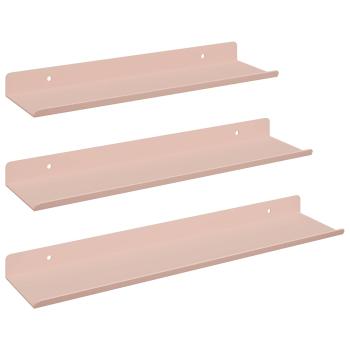 Wandregal mit Regal Wandmontiert 3 pcs Rosa 40 x 9 x 2,5 cm
