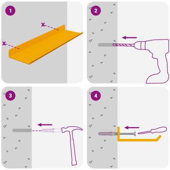 Wandregal mit Regal Wandmontiert 3 pcs Senfgelb 40 x 9 x 2,5 cm