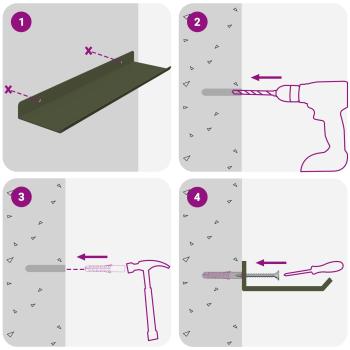 Wandregal mit Regal 3 pcs Olive Grün 40 x 9 x 2,5 cm