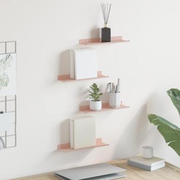 ARDEBO.de - Wandregal mit Regal Wandmontiert 4 pcs Rosa 30 x 9 x 2,5 cm