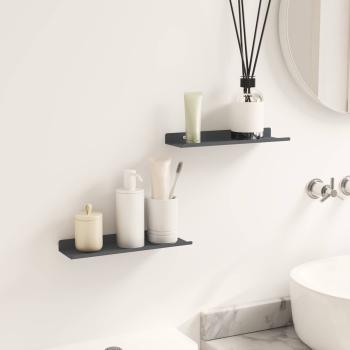 Wandregal mit Regal 2 pcs Anthrazit 30 x 9 x 2,5 cm